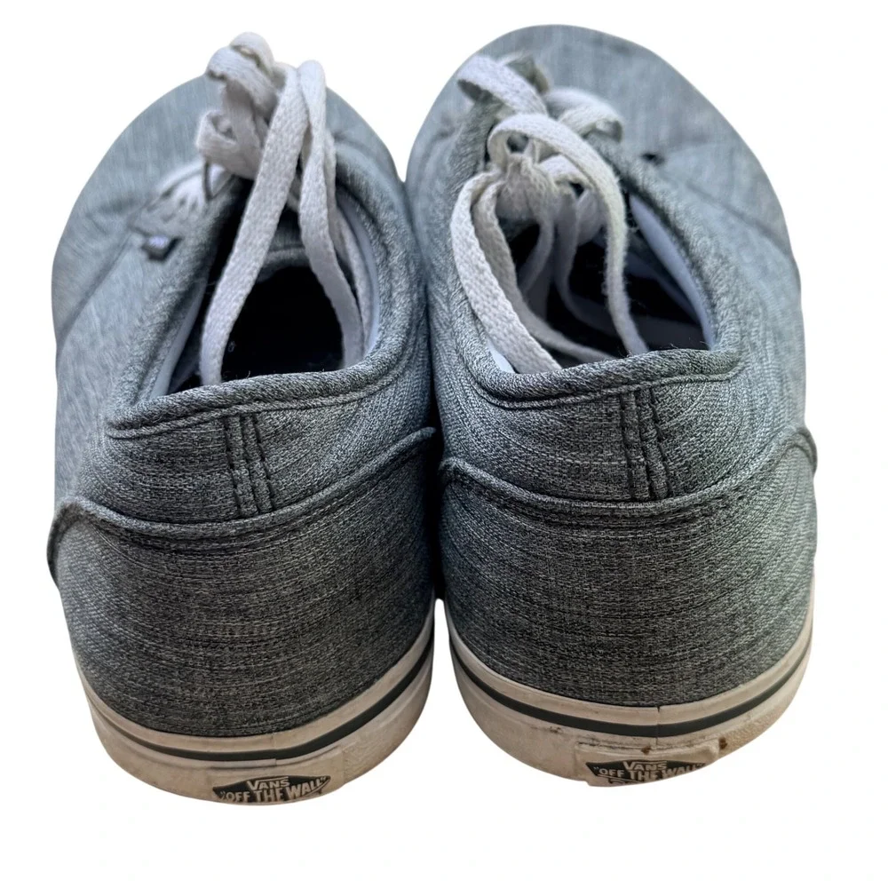 Vans Atwood Sneakers Mens 11 Grey Textile Low Top Skate Shoes Casual Minimalist
